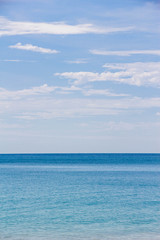 blue sea and cloudy sky