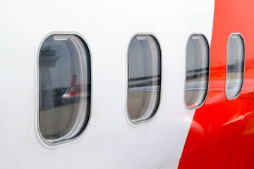 Obraz premium airplane window from the outside