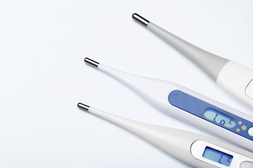 Electronic modern thermometer isolated