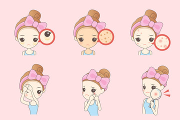 woman with face problem