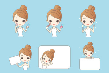cartoon shincare woman