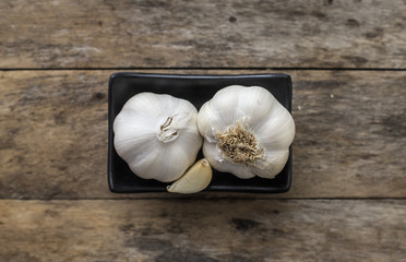 Garlic. Garlic Cloves and Garlic Bulb