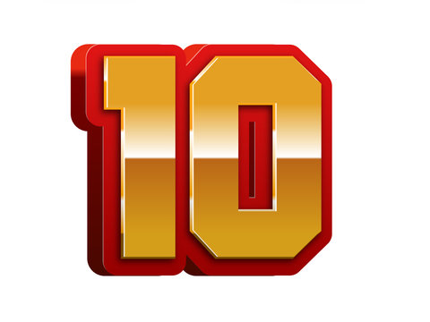 10th celebration event number for poster or invitation