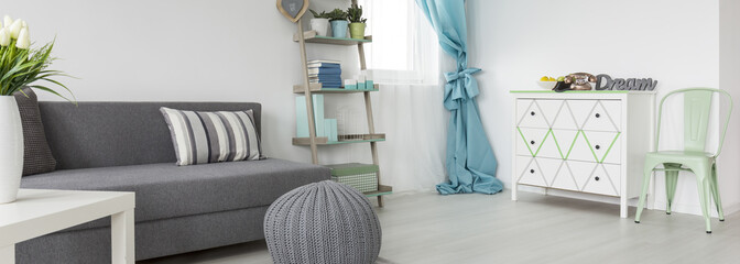 Panorama of cozy living room idea