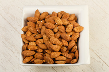 Almond in the bowl