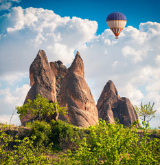 Flying on the balloons in Cappadocia