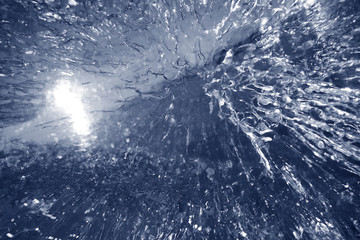 ice on the frozen glass texture