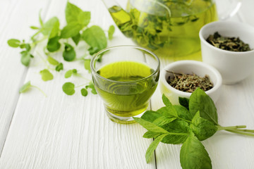 healthy herbal green tea