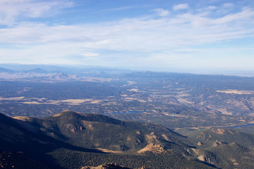 Fototapeta na wymiar View to the northwest form Pikes Peak, Colorado