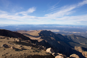 View to northwest from Pikes Peak, Colorado