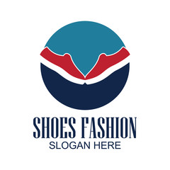 Obraz premium shoes store, shoes shop logo with text space for your slogan / tag line for fashion business. vector illustration 