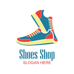 shoes store, shoes shop logo with text space for your slogan / tag line for fashion business. vector illustration
