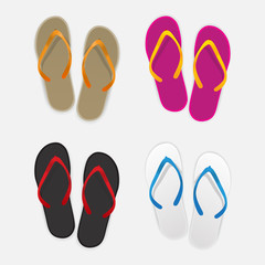 Sandal color set, Vector