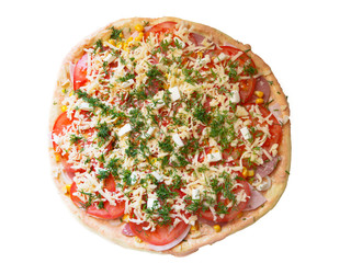pizza isolated on white background