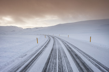 The street and the snow