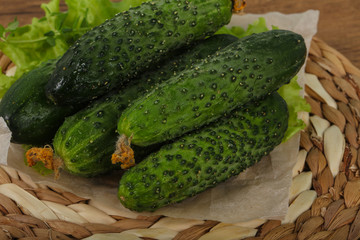 Green cucumbers