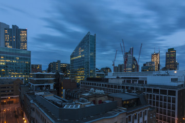 Twilight view of the City of London