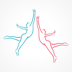 silhouette saut concept