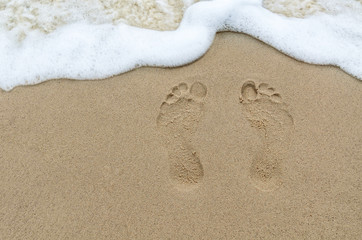 Footprint on the sand