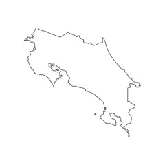 Fototapeta premium Costa Rica map silhouette