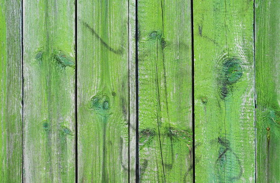Vintage wood background texture. Old green wooden planks texture background. © irenastar