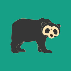 Spectacled bear animal illustration