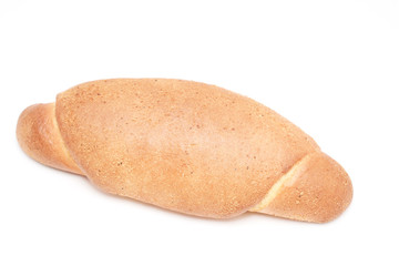 fresh bread isolated on white background