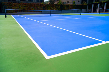 Tennis court outdoors