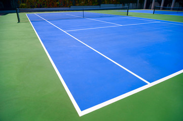 Tennis court outdoors