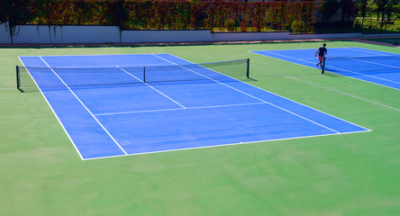 Tennis court outdoors