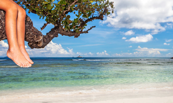 Piedi di bimbo a la Digue, Seychelles
