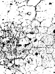 Abstract grunge pattern black and white. Dust overlay distress background. For create vintage, aging with noise, grain, small particles and lines. Vector illustration. Urban design Earth, road texture