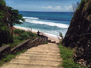 Obraz premium Treppe zum Balangan Strand, Bali, Indinesien 2017