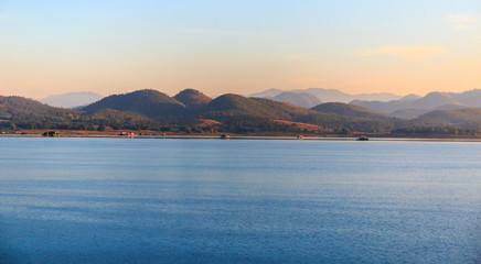 scenery of lake and mountain