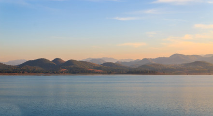 scenery of lake and mountain