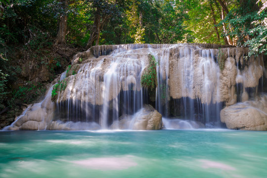 second level of Erawan Waterfall