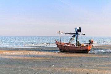 fishing boat on beach