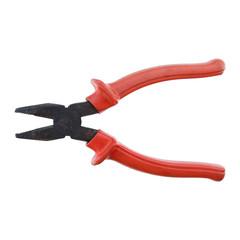 used pliers with cutter isolated on white