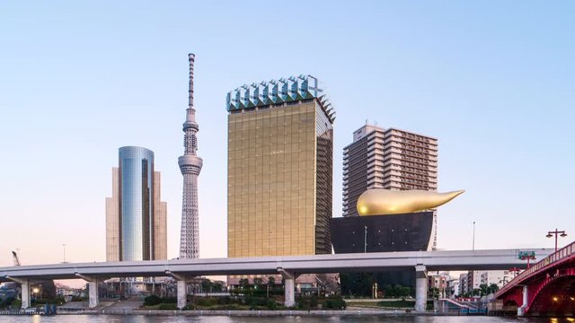 Tokyo city, Japan Tokyo skyline day to night video 4k Time lapse
