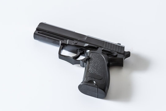 The black semi-automatic pistol