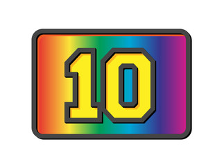 10th celebration event number for poster or invitation