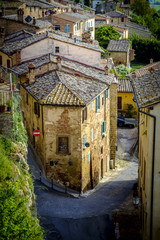 Fototapeta na wymiar rooftops in Montepulciano, Tuscany, Italy