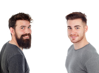 Fototapeta na wymiar Two men with beard