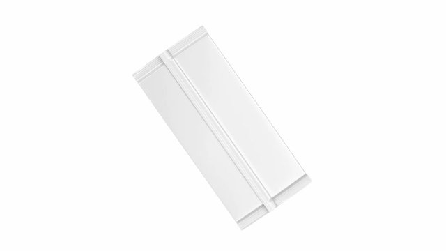 Chocolate bar packaging on white background