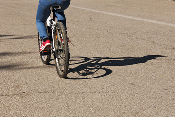 Cyclists in the park