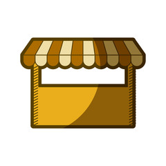 yellow aged silhouette of store icon vector illustration