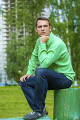 Obraz premium Portrait of a young handsome man