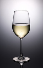 Glassware wit whit wine
