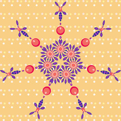 Colorful bright vector illustrated mandala.