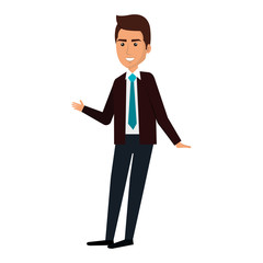 businessman avatar character icon vector illustration design